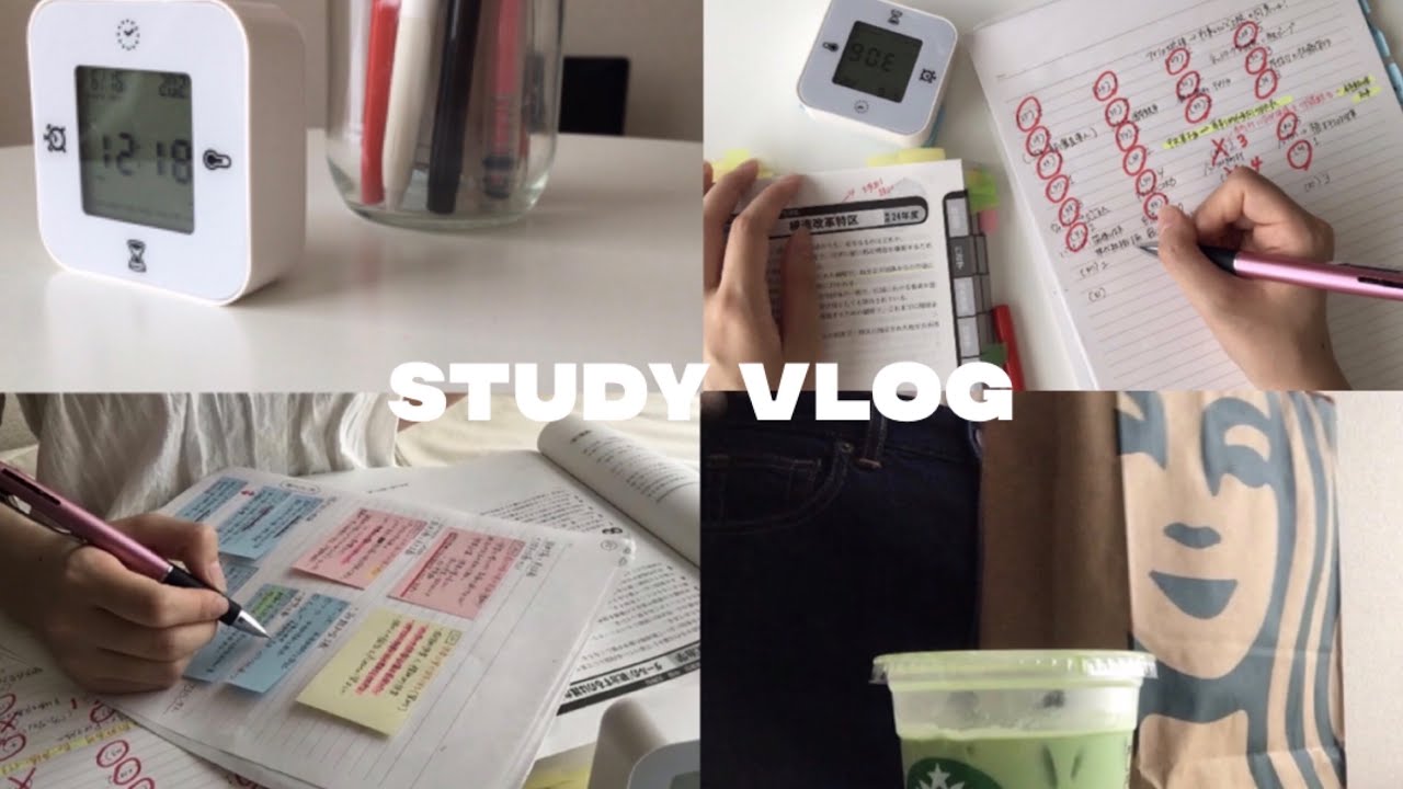 study vlog（ENG）学校おわりに6時間勉強する大学生🍓