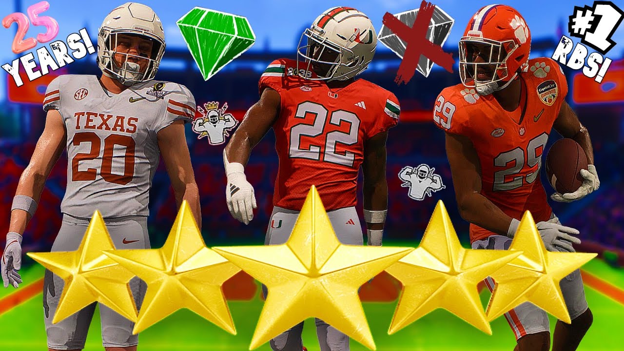 I Followed the Careers of EVERY Number 1 RB Recruit in 25 Years of College Football 26 Dynasty Mode!