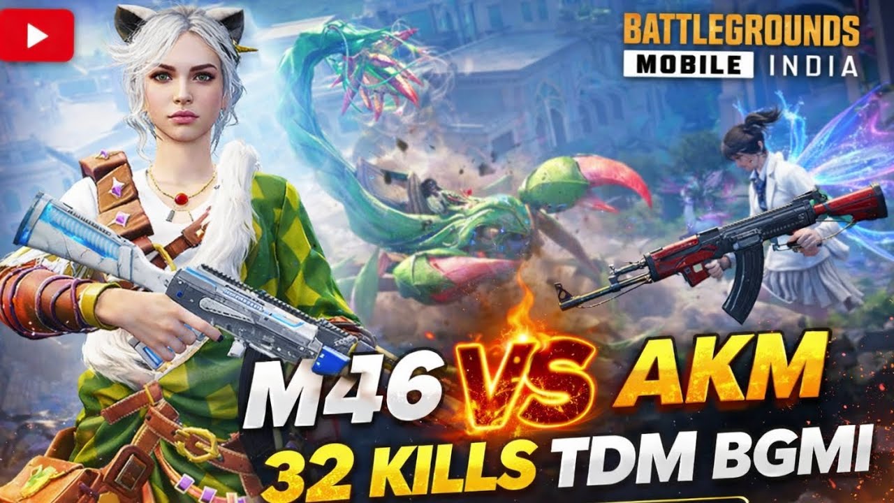 M416 vs AKM 💥 32 Kills TDM | Aim🔥 Reaction 😱