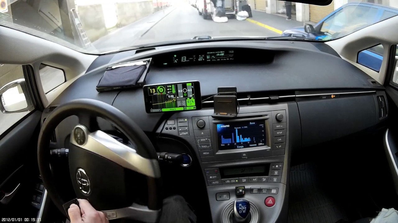Conducción eficiente Prius 3G convertido a GLP monitorizado con Hybrid Assistant (Vídeo 2)