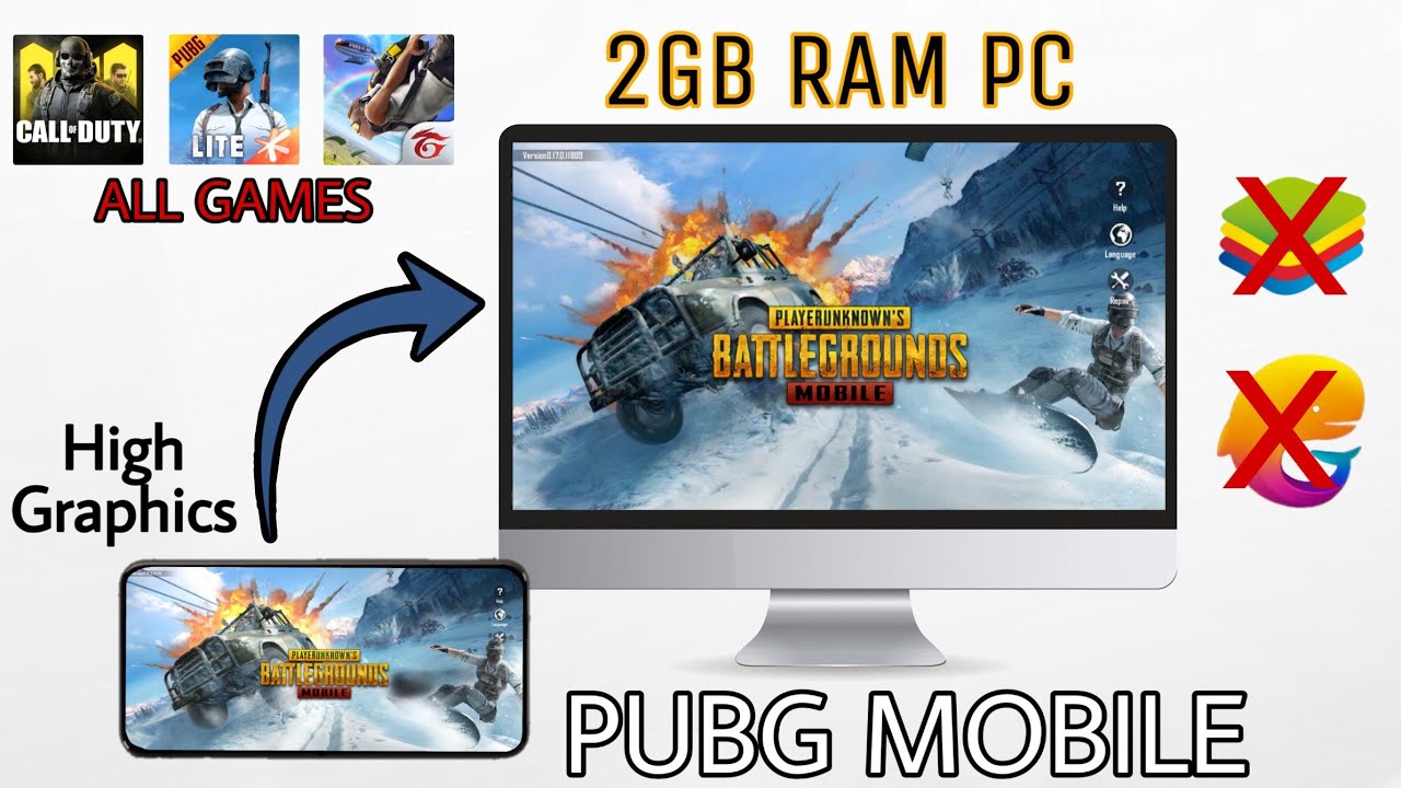 How To Download PUBG MOBILE On PC 2GB RAM in Malayalam