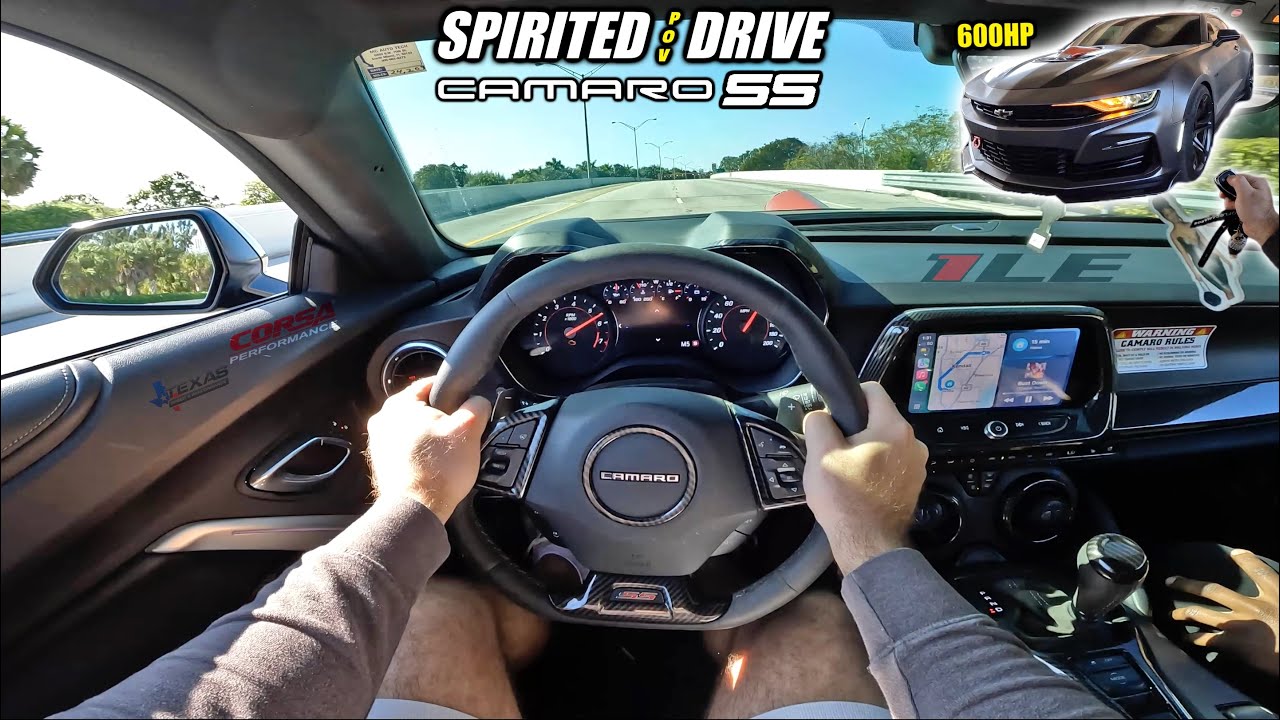 LOUD 600HP Camaro SS (FBO, Heads, Cam) POV Drive - LT1 V8 HARD PULLS ASMR!