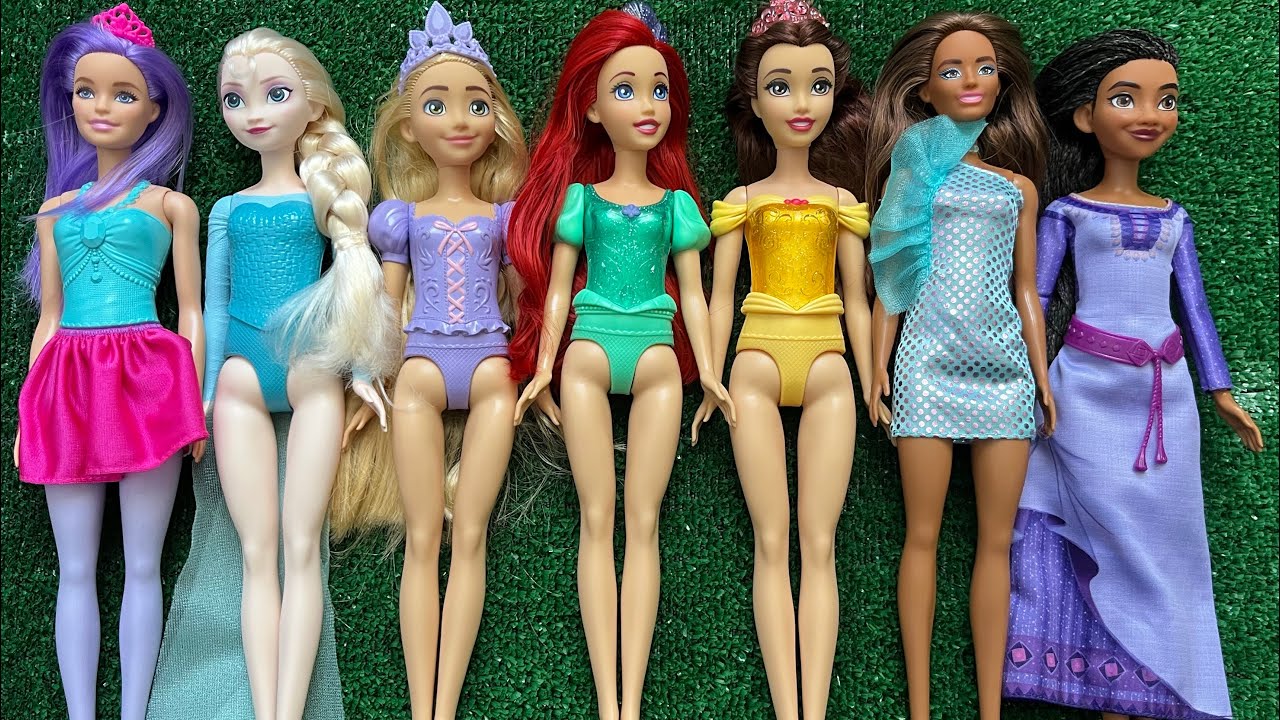 Disney Princess Doll Makeover ~ DIY Miniature Ideas for Barbie   Wig, Dress, Faceup, and More! DIY 1