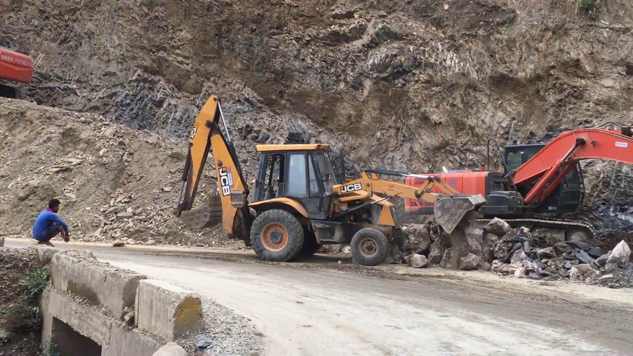 Amazing Rock Breaking in Hill Area | Amazing Stone Breaker | Tata Hitachi Excavator |