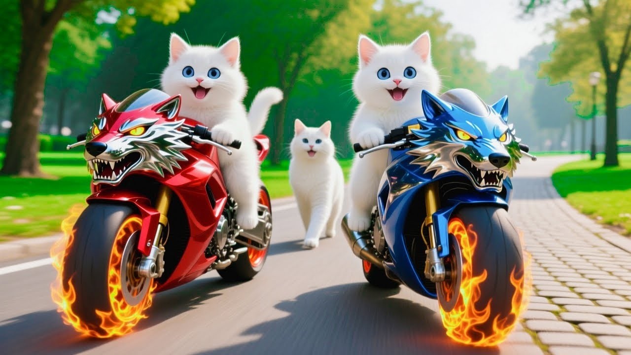 Mama Cat Catches Fish by the River and Cooks a Cozy Dinner for Her Cubs 🎣🍲🐾