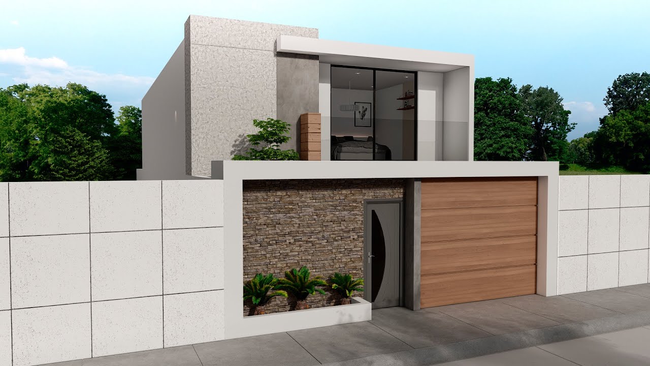 Plano de casa de 7x20 metros