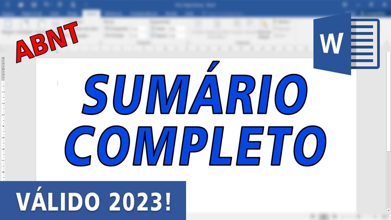 ABNT - Títulos e SUMÁRIO COMPLETO (VÁLIDO 2023)