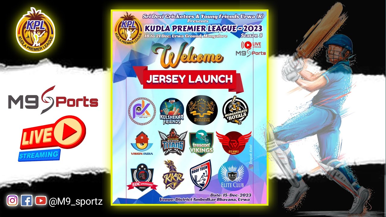 || KUDLA PREMIER LEAGUE 2023 | SEASON -8 | JERSEY LAUNCH | LIVE FROM URWA ||