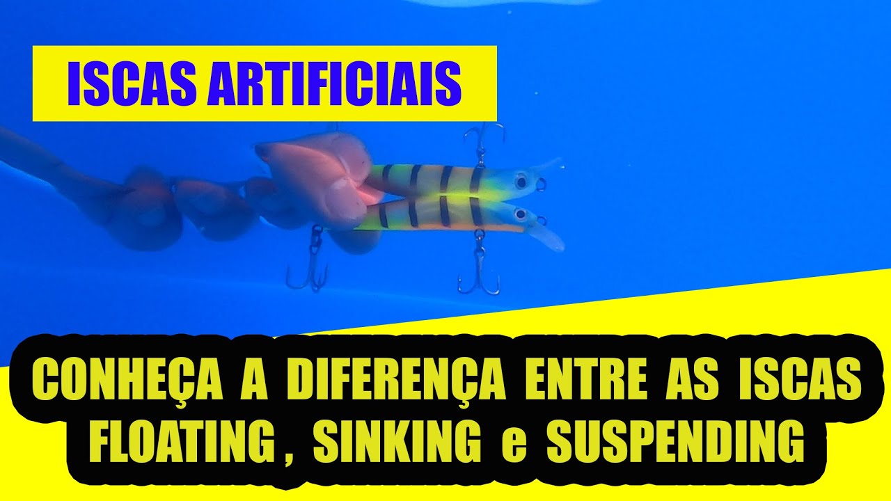 Conheça a DIFERENÇA entre as iscas FLOATING, SINKING e SUSPENDING