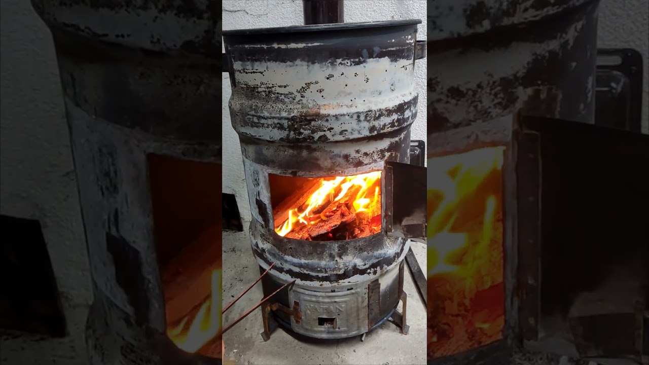 VARİL SOBADA ATEŞ YAKMA 🔥 | GERÇEK ODUN ATEŞİ VE DOĞAL SESİ 🔥🔥🔥