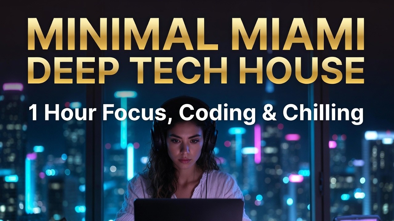 Minimal Miami Deep Tech House / Techno for Focus, Coding & Chilling | 1 Hour Mix 🌃💻