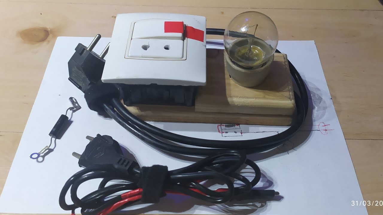 Probador de cortocircuito o continuidad con una bombilla en serie