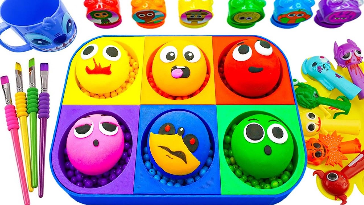 🌈😱 Satisfying Video | DIY How To Make Rainbow Sprunki Color Tray with Many Funny Expressions