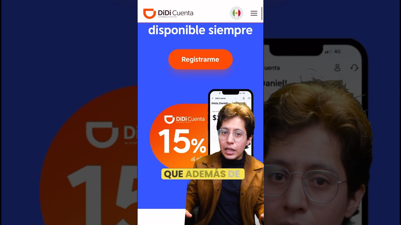 Didi cuenta paga 16.42% de GAT (15% de interés anual) 