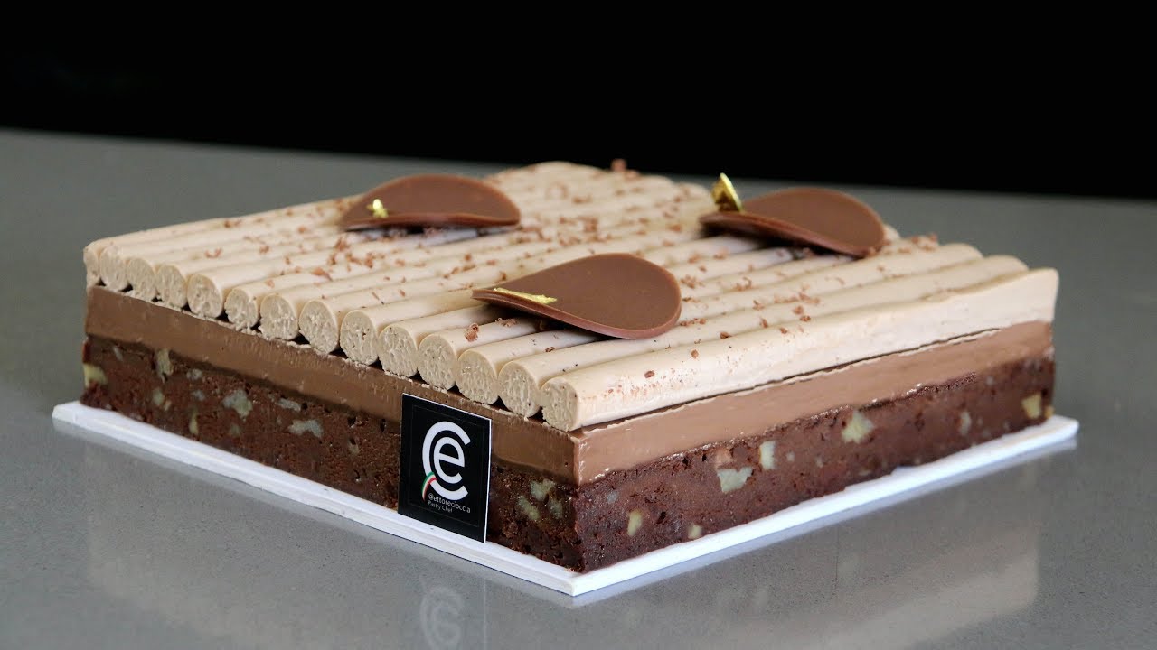 Brownie with Chocolate Cremeux & Coffee Mascarpone Ganache