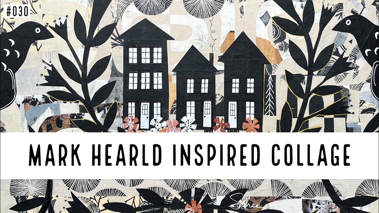 Mark Hearld Inspired : Gelli Print Collage Cut-Paper Technique