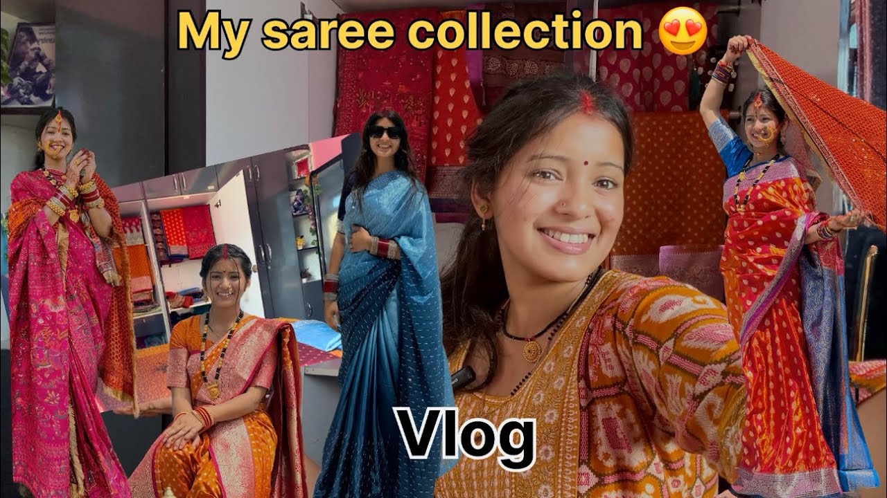 My saree collection 😍#youtube #vlog 