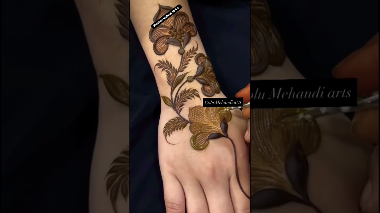 flower mehndi design video 2025#muskanmehndi100k #mehndi #mehandidesigns #youtubevideo