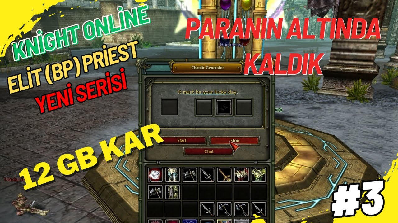 ELİT (BP) PRİEST PARANIN ALTINDA KALDIK (12 GB) KNİGHT ONLİNE- B3 #knight #knightonline #knightfarm