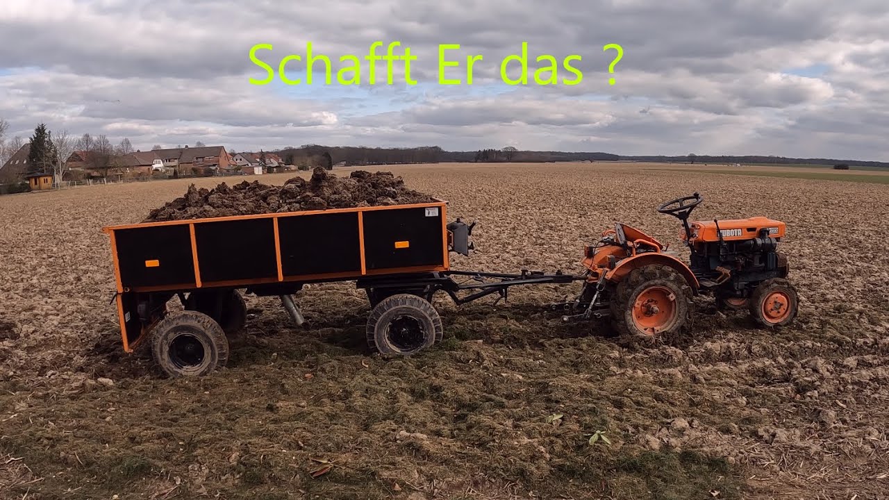 Mistfahren mit dem Kubota Traktor Schafft Er das ? Bohrer schärfen und was sonst so passiert ist ;)