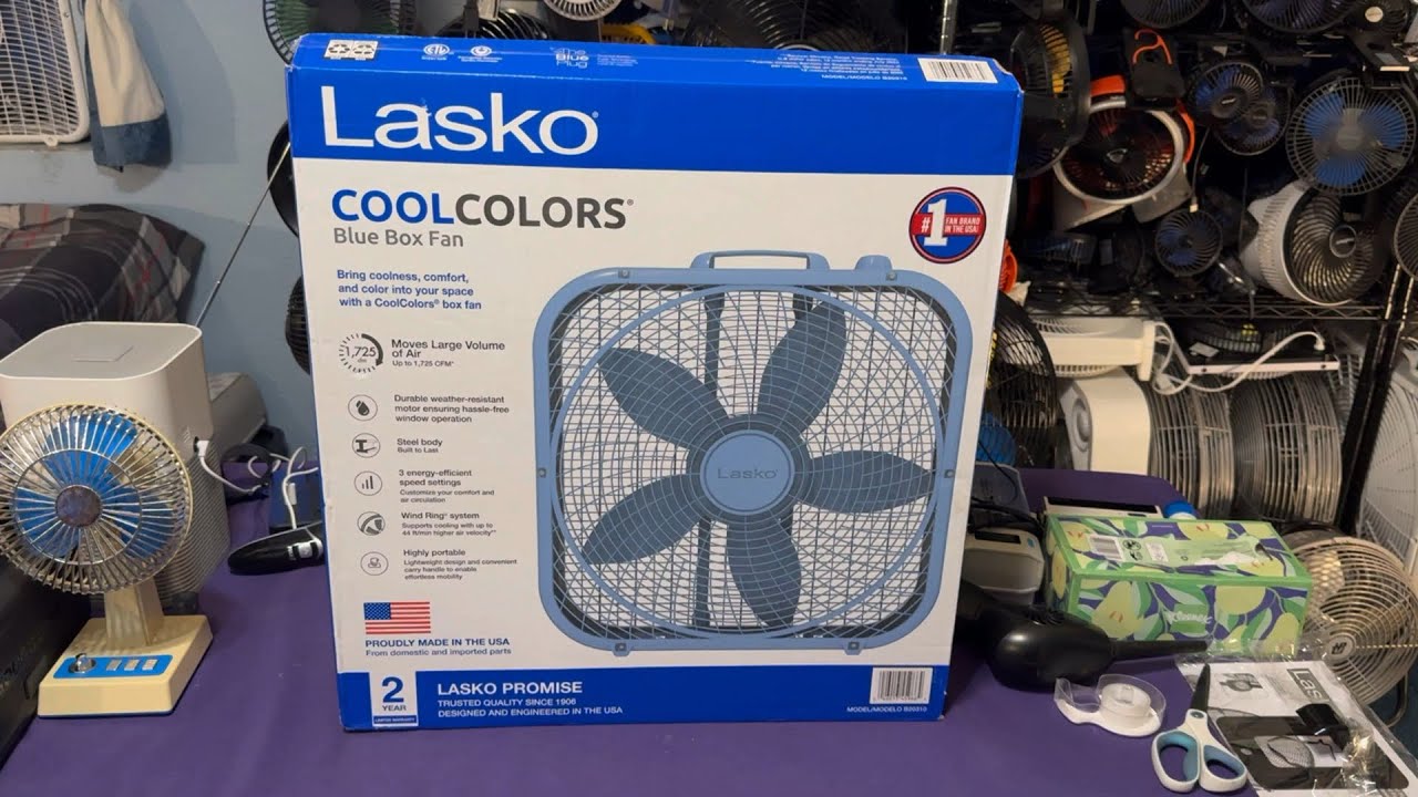 B20310 Lasko Box Fan with weak capacitor