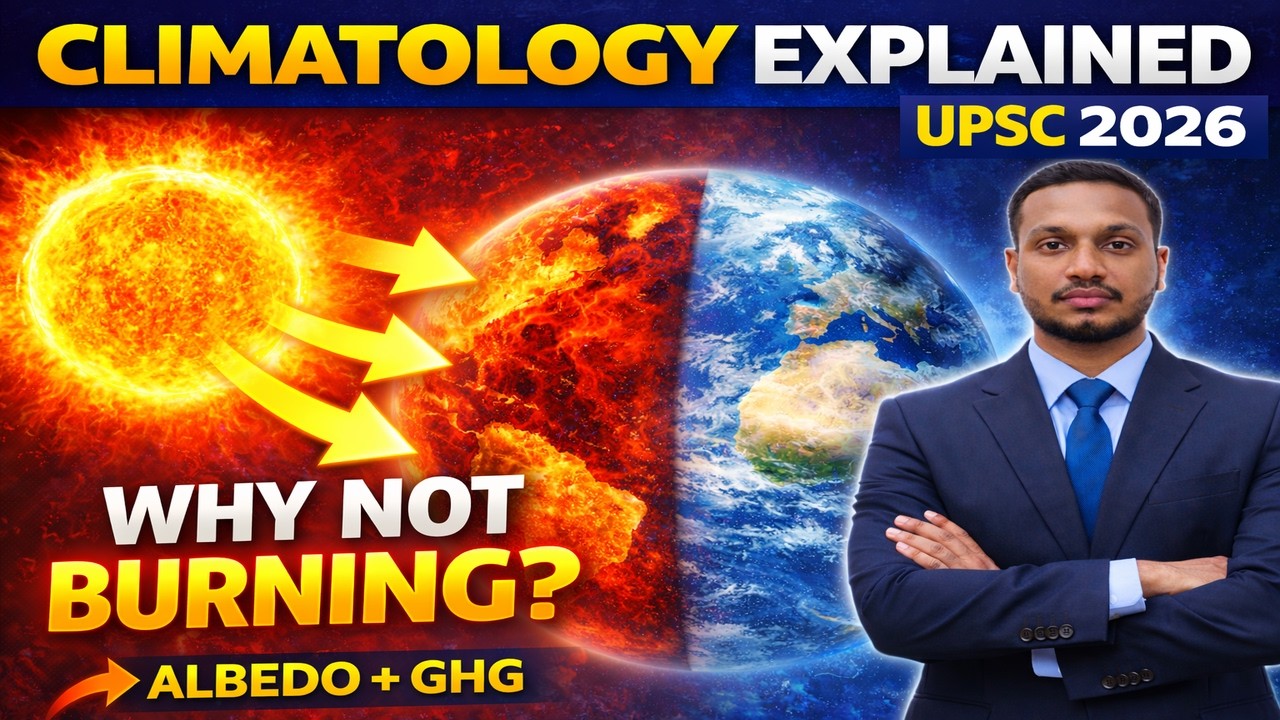 Earth’s Energy Budget Explained | Albedo, Greenhouse Effect & Radiation | UPSC GS Geography 2026
