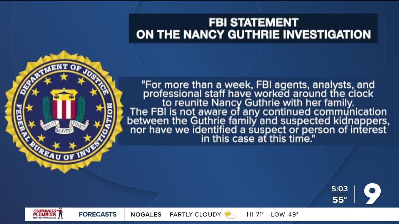 The search for Nancy Guthrie continues