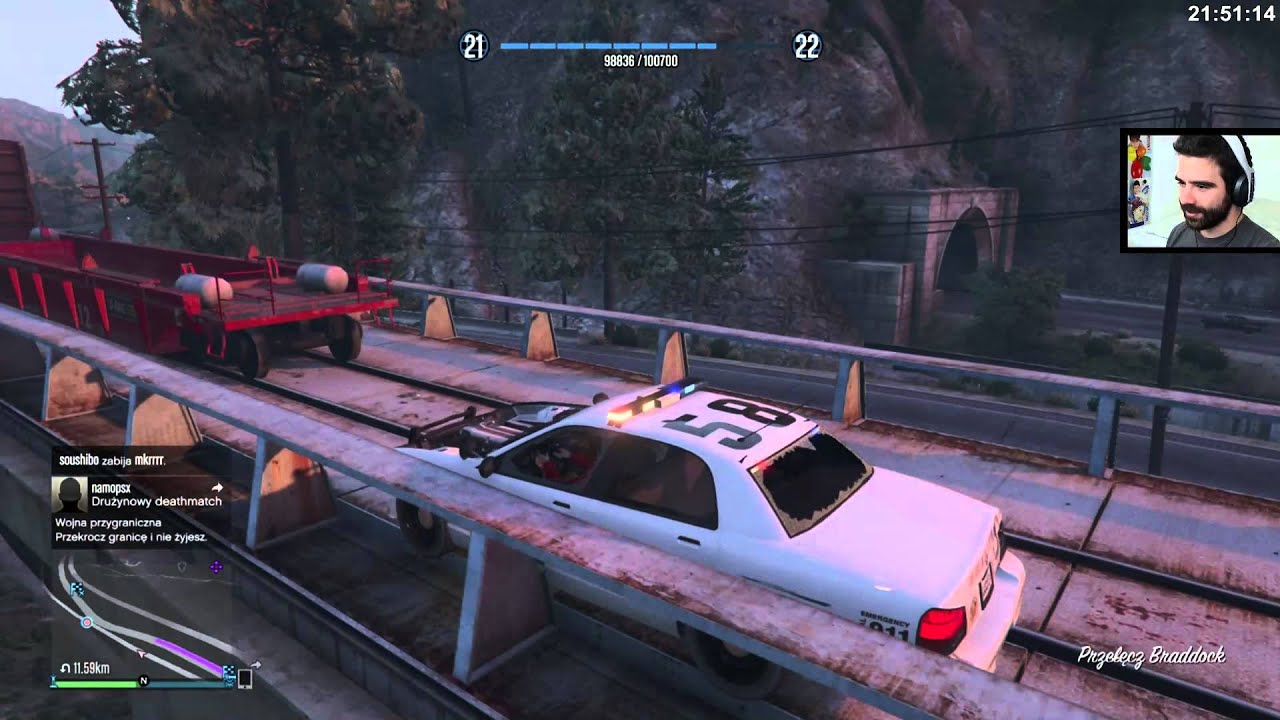 GTA V Online - Pościg pociągu, wojna ekip! /19.04.15 #13
