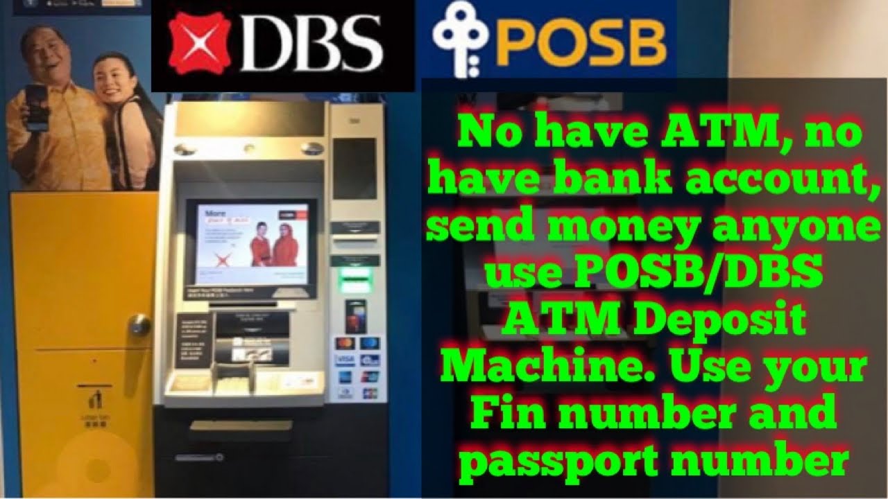 Как перевести деньги без карты банкомата | Депозитный терминал POSB DBS | Депозитный терминал POS...