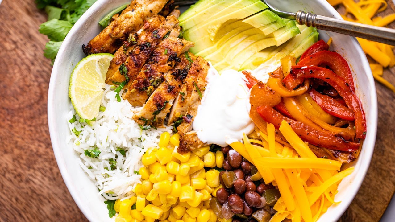 Cilantro Lime Chicken Burrito Bowls