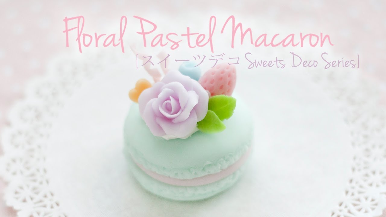 DIY Floral Pastel Macaron Clay Tutorial | Sweets Deco Series