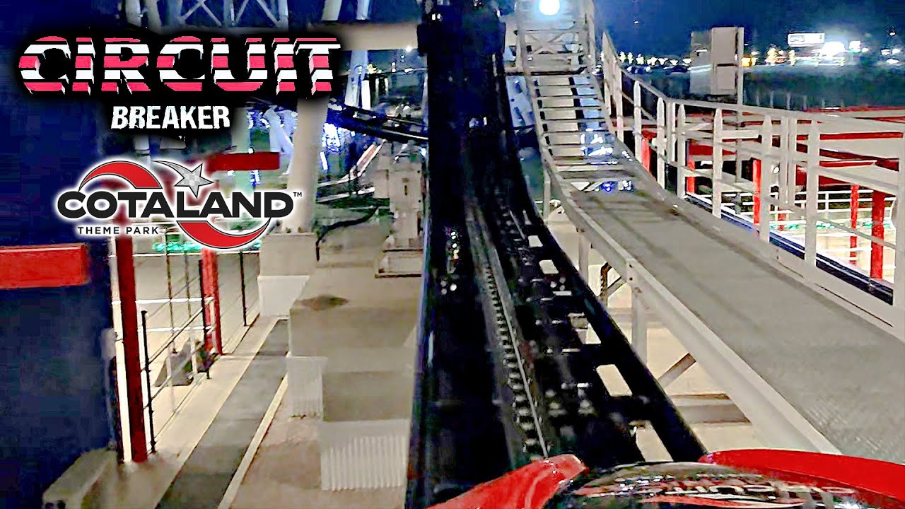 2025 Circuit Breaker Roller Coaster at Night Front Seat POV Cotaland