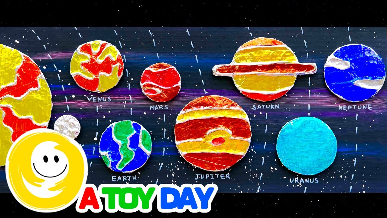 Foil Planets Craft for kids 🪐🌌 | Planets model DIY | How to make Solar System model | Planets sizes