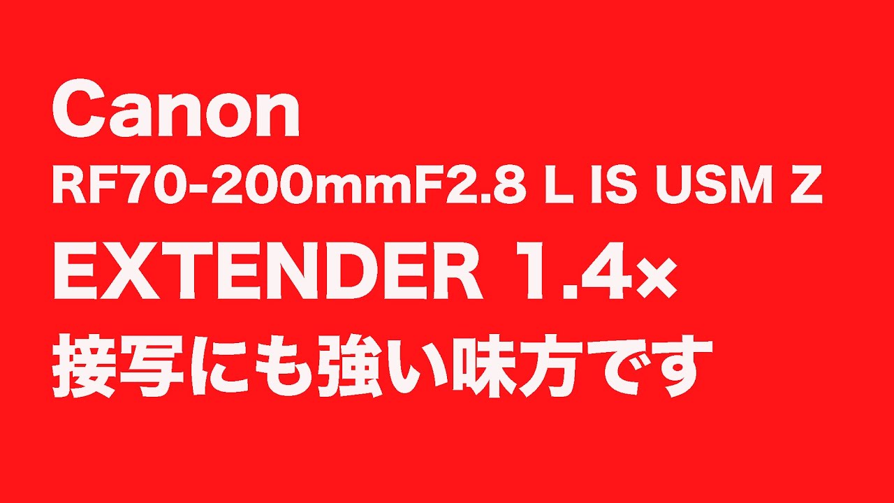 Canon RF70-200mm F2.8 L.IS USM ZレンズにEXTENDER RF 1 4×を使い接写をする