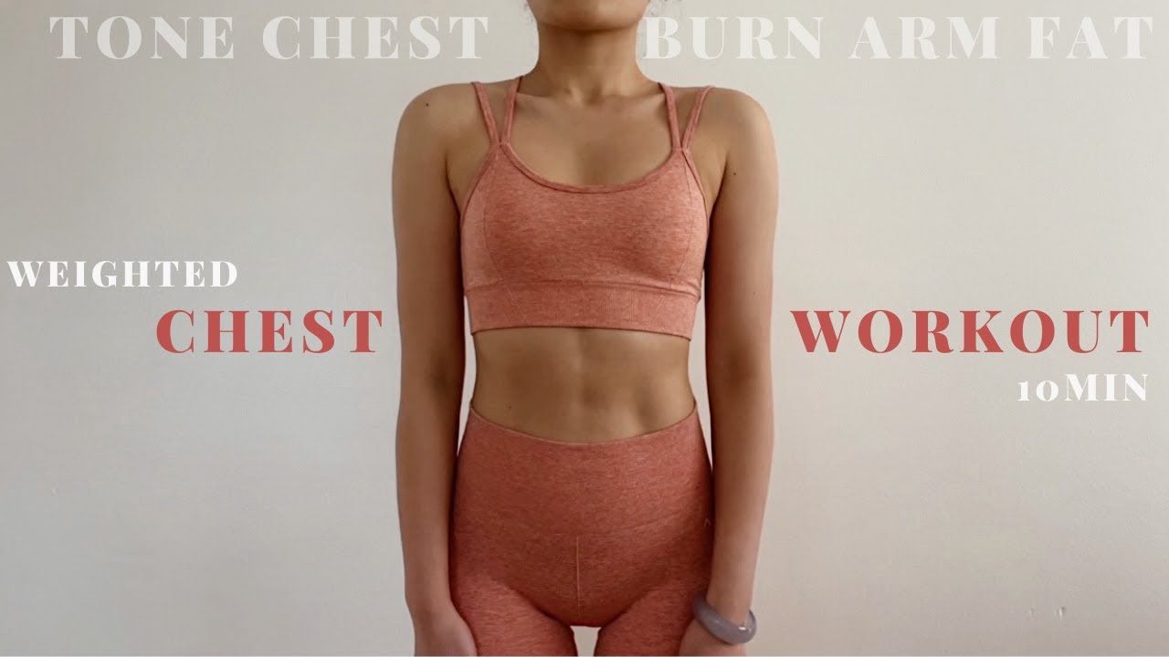 10MIN Weighted Chest Workout | Tone Chest, Arms, & Reduce Armpit Fat