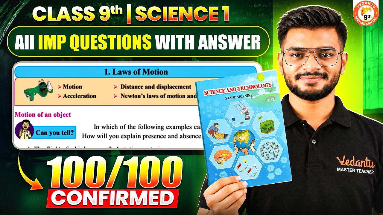 Laws of Motion Class 9 All IMP Questions | 1st Term Exam Science 1 Chapter 1 SSC Board 2027