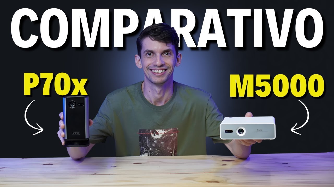 COMPARATIVO | BYINTEK P70X vs JENOVOX M5000: Qual MELHOR projetor DLP para COMPRAR em 2026?