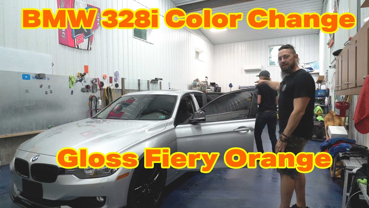 Transforming this BMW 328i with 3M's Gloss Fiery Orange