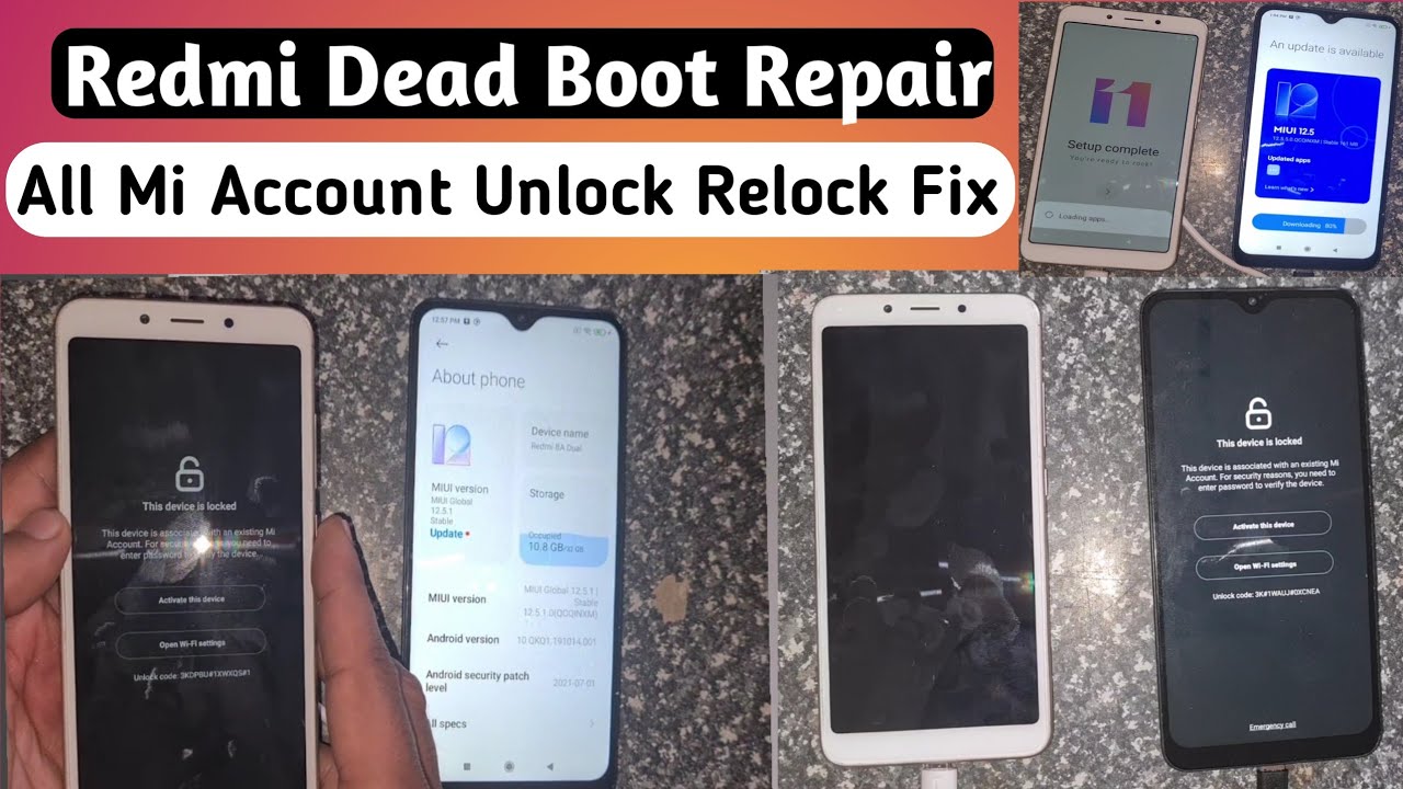2022 Mi Mobile's Mi Acc.Remove One Click Relock Fix / All Redmi Device's Dead Boot Repair One Click