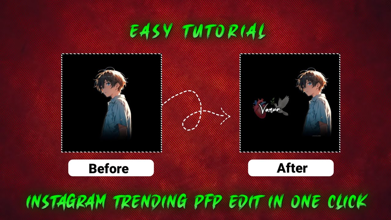Trending Instagram pfp || Easy Tutorial edit in one click 😍😲