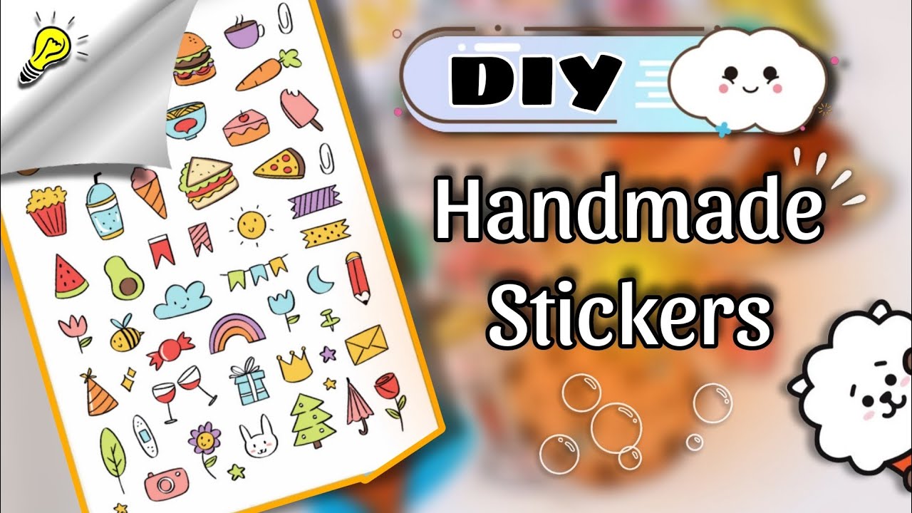 DIY handmade stickers | how to make stickers| DIY paper stickers| homemade stickers