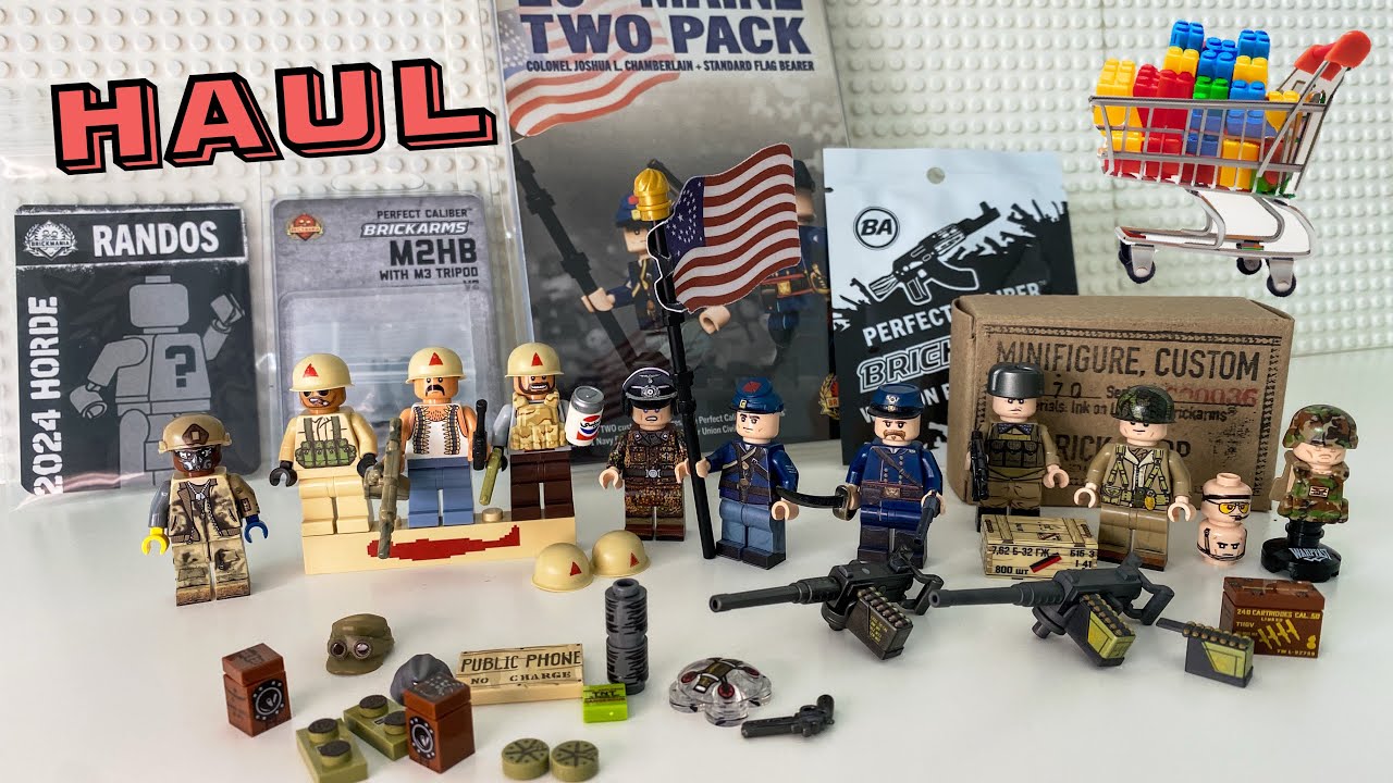 ADAH #54 Brickmania & Brick Warp Perfect Caliber M2HB, Civil War minifigures, Tiny Veteran