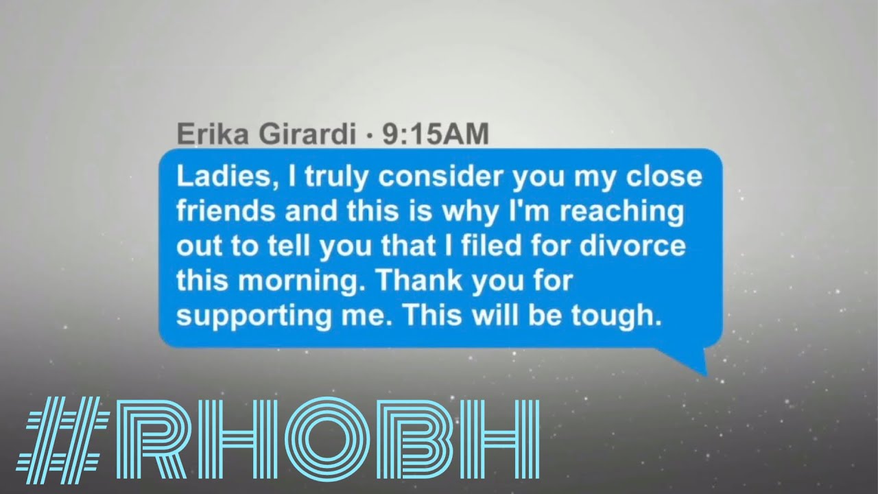Erika reveals that she is getting a divorce (actually faking it) | (Season 11, Episode 4) | #RHOBH