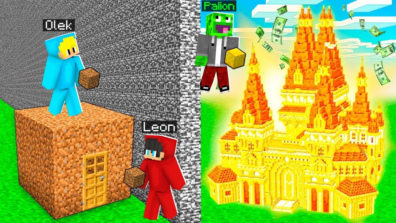 Oszukuje w BUDOWANIU NAJDROŻSZYMI BUDOWLAMI w Minecraft!