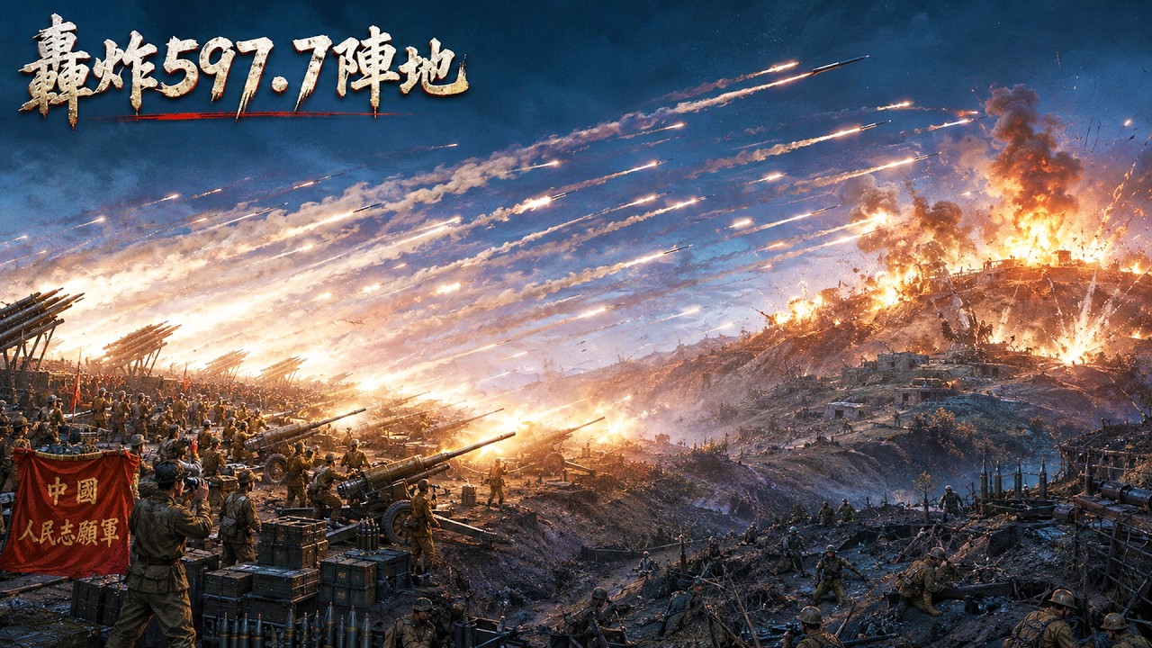 【2026最新戰爭劇】美軍高地還在沉睡，志願軍凌晨三點萬炮齊發，漫天火箭彈瞬間把整座陣地炸成火海！🔥 #抗美援朝 #朝鮮戰爭 #KoreanWar #WarMovie