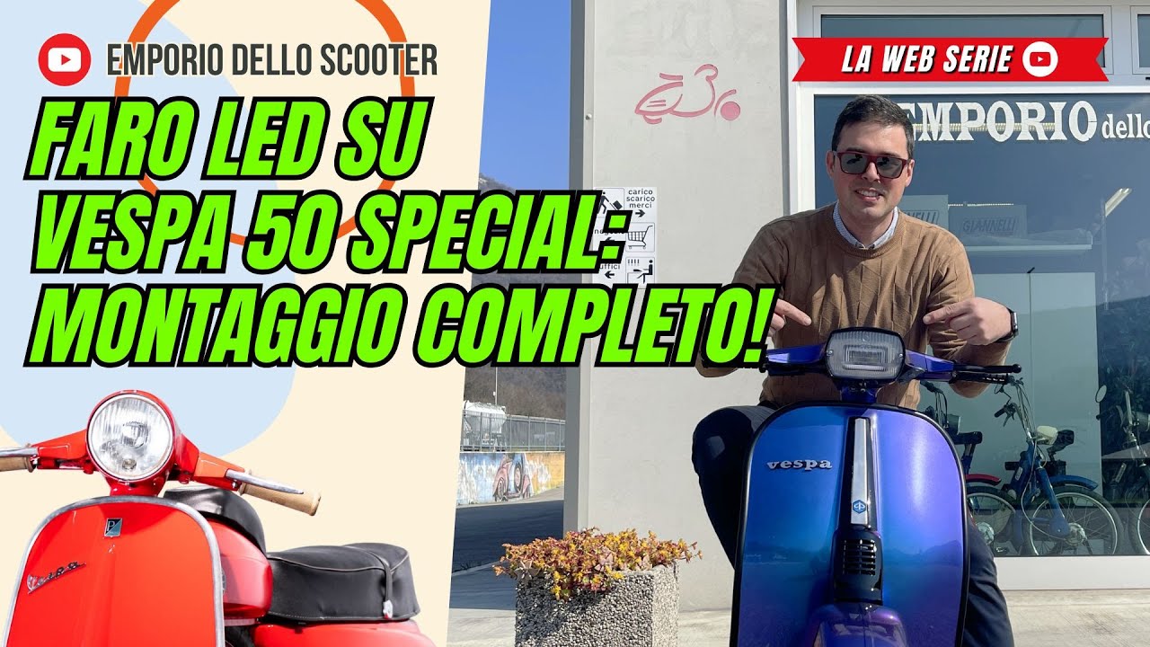 Faro LED su Vespa 50 Special: montaggio completo!
