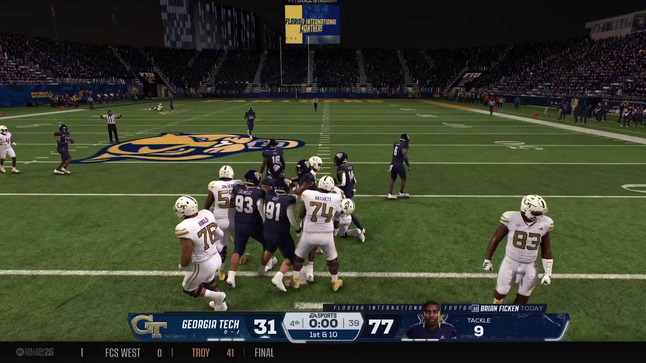 Week 2 vs Georgia Tech (cpu) 1-0 - 2031 Season
