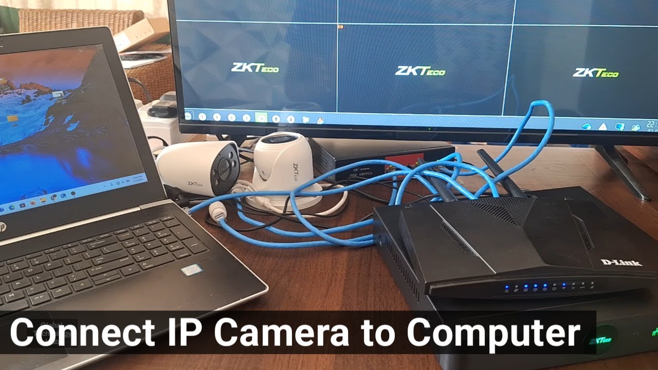 View CCTV cameras on a computer through web browser over a local area network using zkteco nvr