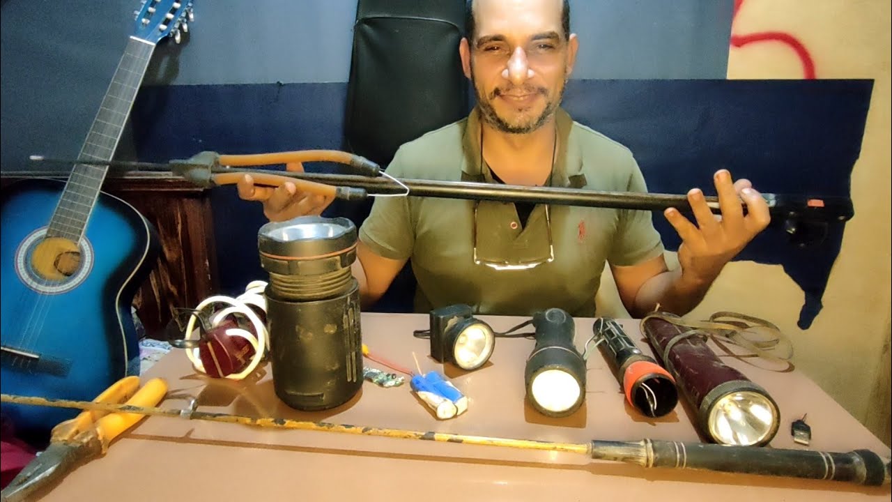 الفيديو الاول فى سلسلةتعلم صيد الهلب والهاربون وصناعة كشاف لصيد السمك