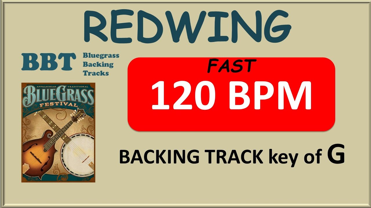 Redwing bluegrass backing track 120 bpm